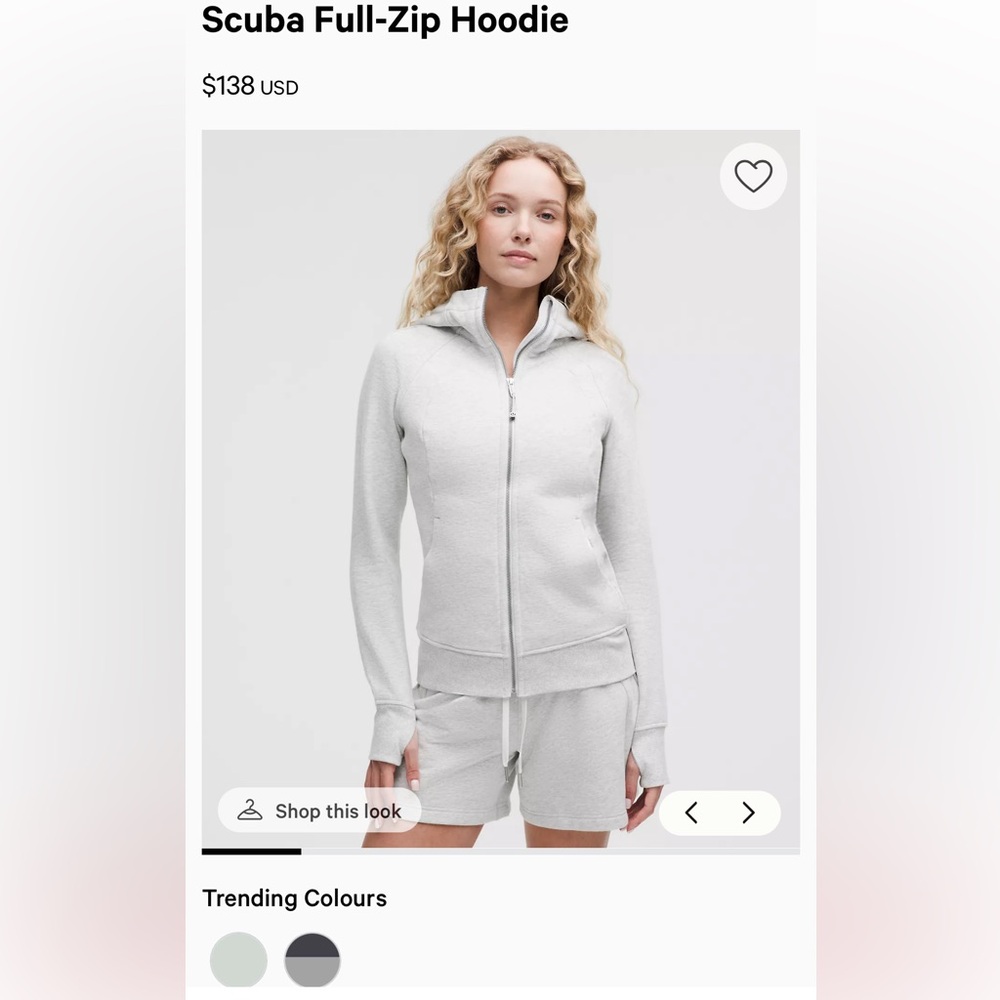 NWT Lululemon Scuba Full-Zip Hoodie